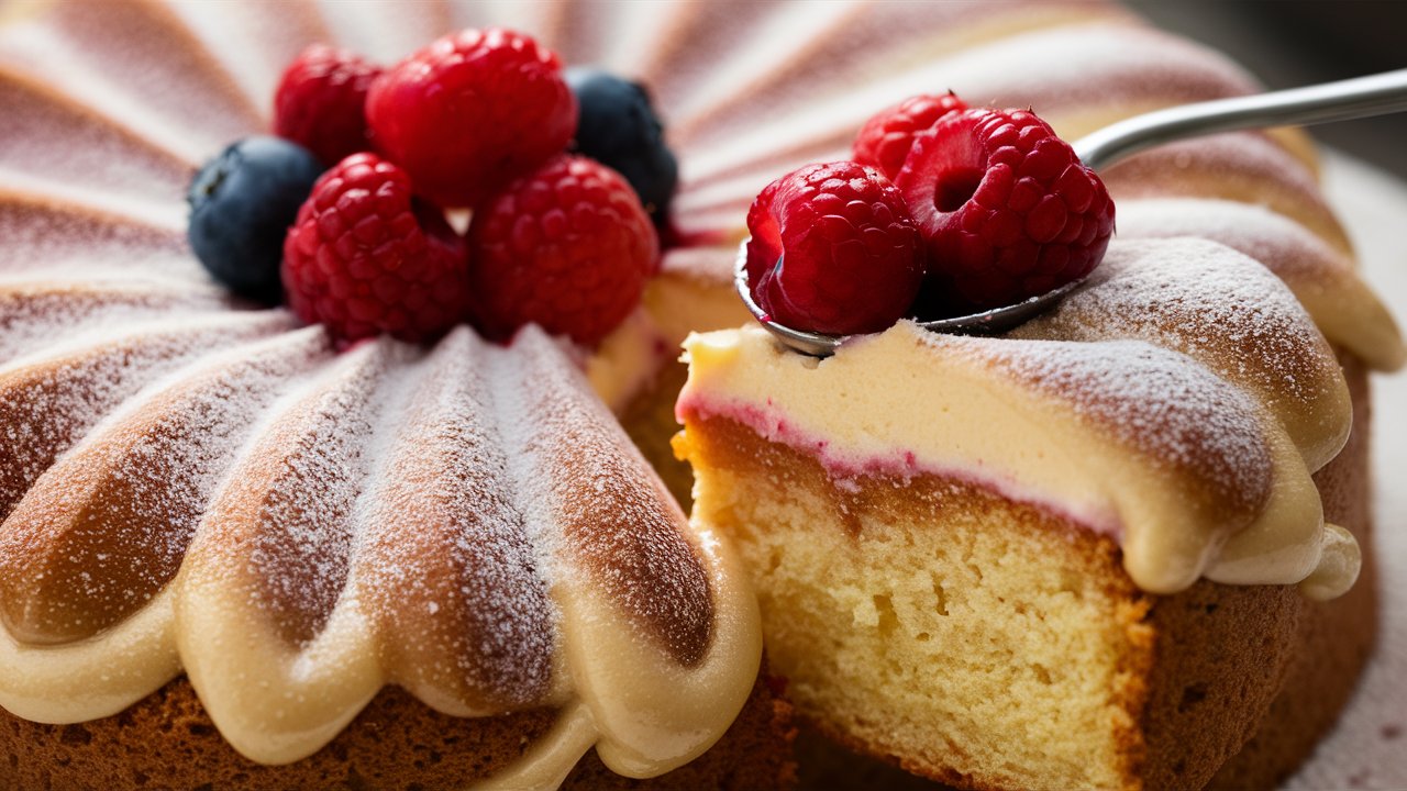 Delicioso y esponjoso bizcocho de yogur