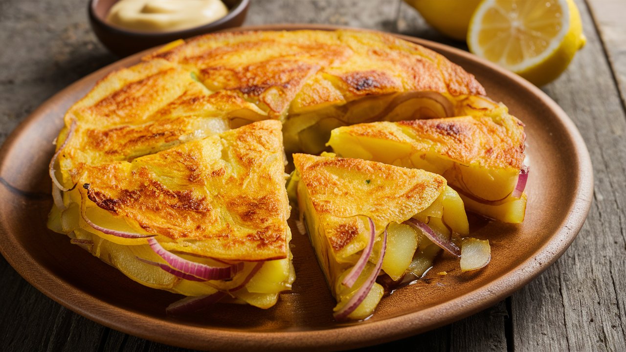 tortilla de patatas con cebolla